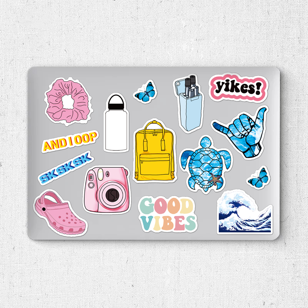 ANERZA 45 Pcs VSCO Stickers for Laptop, Water bottle A