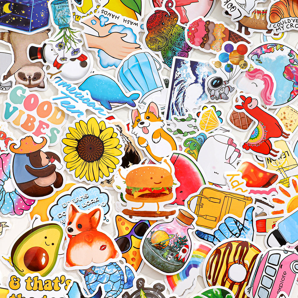 ANERZA 100 Pcs VSCO Stickers for Hydro Flask, Laptop A