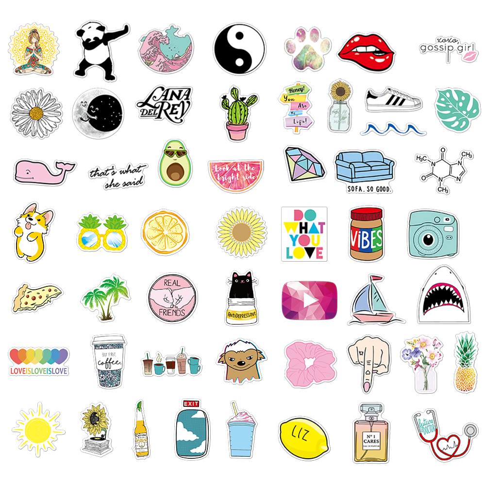 ANERZA 54 Pcs VSCO Stickers