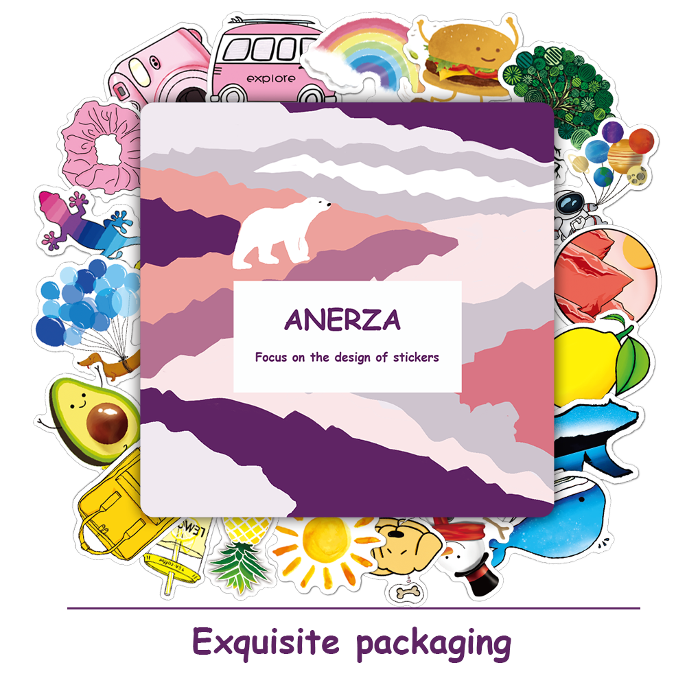 ANERZA 45 Pcs VSCO Stickers for Laptop, Water bottle A