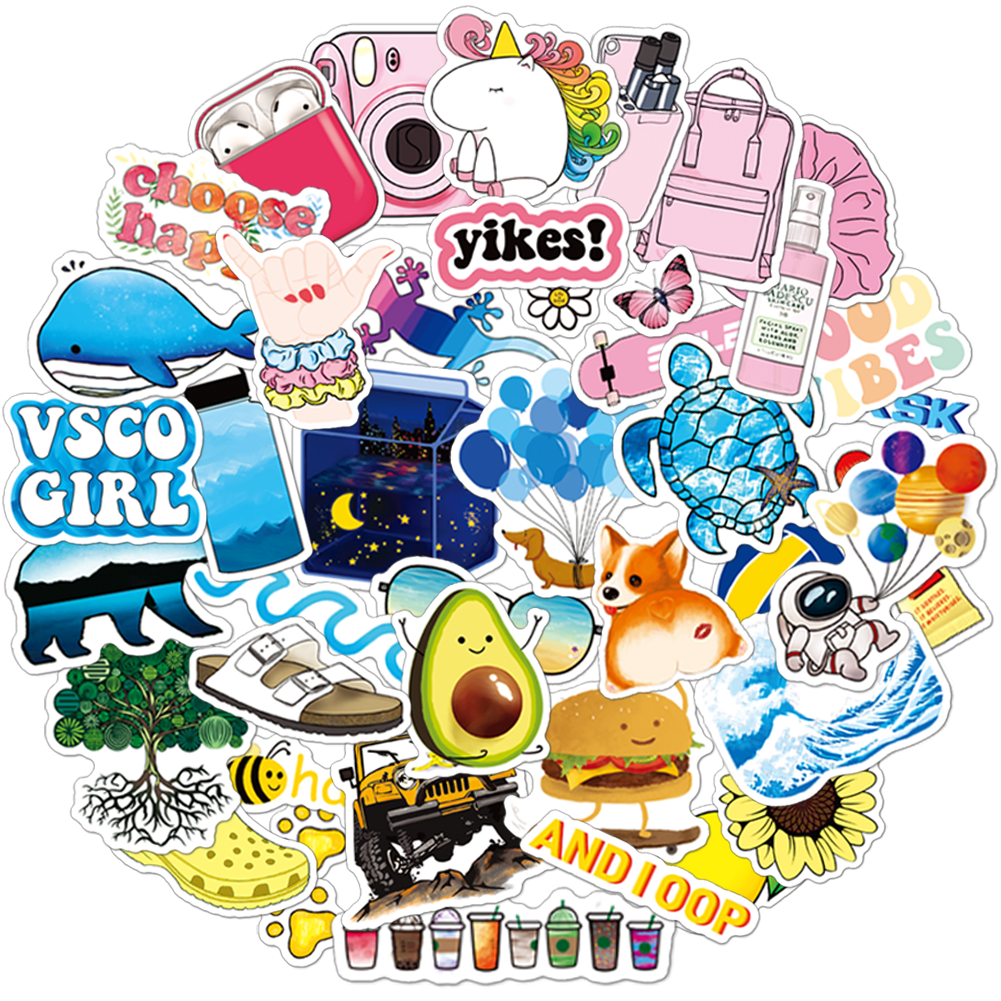 ANERZA 45 Pcs VSCO Stickers for Laptop, Hydro Flask B