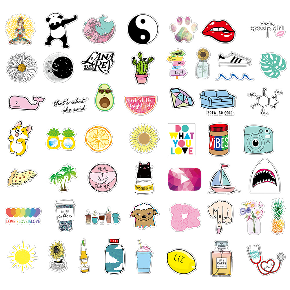 ANERZA 45 Pcs VSCO Stickers for Laptop, Hydro Flask B